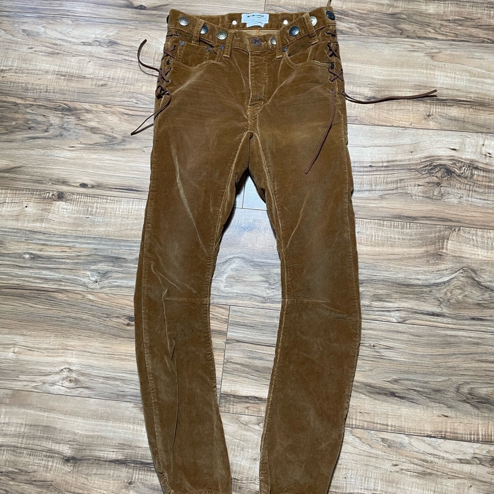ONE X ONETEASPOON Kids Corduroy Luxe Pants Size (26” X 29”) 1 Belt Loop Detached